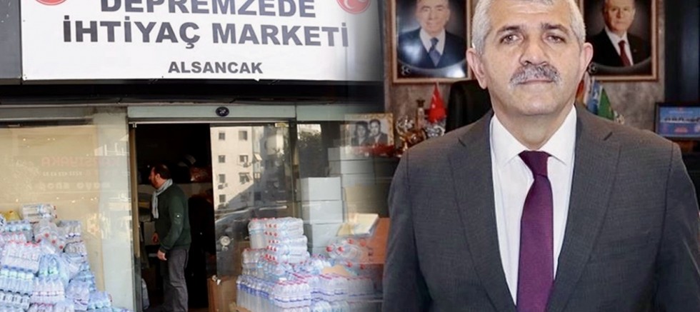 İzmir MHP depremzedeler için ücretsiz market açtı