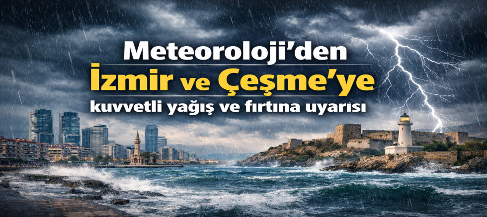 Meteoroloji’den İzmir ve Çeşme’ye kuvvetli yağış ve fırtına uyarısı