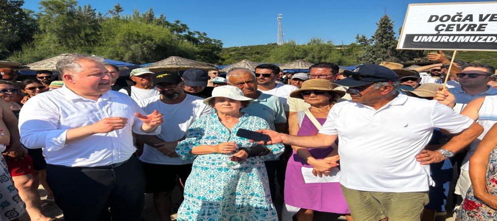 Urla’da Altınköy Plajı’nda  Yurttaşlar Özelleştirmeye Karşı Durdu