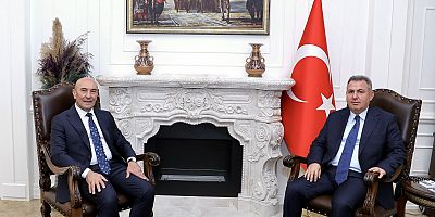 Başkan Tunç Soyer Vali Elban'ı ziyaret etti 