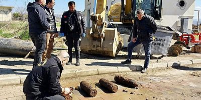 Çanakkale Savaşları'ndan kalma 4 top mermisi bulundu