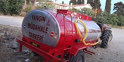 Çeşme Belediyesi'nden Yangınla Mücadeleye Su Tankeri Desteği 