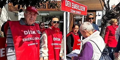Çeşme’de Emeklilerden Bayram İkramiyesi İçin İmza Kampanyası