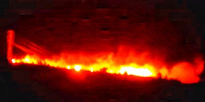 Çeşme'de korkutan yangın!