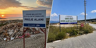 ÇEŞME’DE SAKIZ AĞACI PROJE ALANI MOLOZ DÖKÜM SAHASINA DÖNDÜ