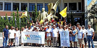 Çeşme’de STK’lar  susuzluğa isyan etti: “DSİ vanayı aç, Çeşme’yi susuz bırakma!”