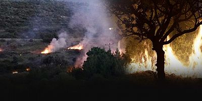 Çeşme Germiyan’da çıkan yangın kısa sürede kontrol altına alındı!