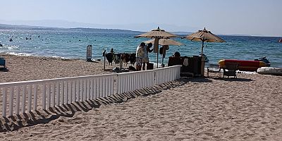 Çeşme Ilıca Plajı’nda Maja Life Otelin su sporları plajı işgal etti