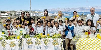 Çeşme Kalesi’nde “Altın Kız” Esintisi: Çocuklar Çeşme Limonundan, Limonatalarını Yaptı