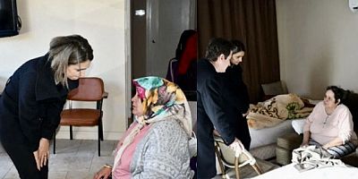 Çeşme Kaymakamı Mehmet Maraşlı, depremzedeleri ziyaret etti 