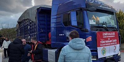 Çeşme Kaymakamlığı’nın yardım tırı yola çıktı