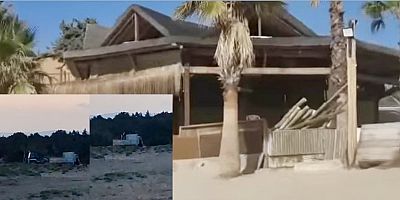 Çeşme'nin Cennet Koyunda Deniz Kumu Hırsızlığı!