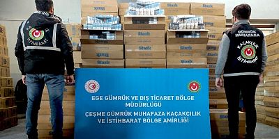 Çeşme tarihinin en büyük kaçak sigara operasyonu!