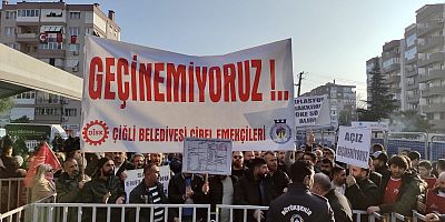 ÇİBEL İŞÇİLERİ KILIÇDAROĞLU’NUN KATILACAĞI PROGRAM ÖNCESİ PROTESTO GÖSTERİSİ YAPTI