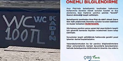 Ilıca Plajı’nda “100 TL’lik WC” Yazısı Krize Neden Oldu: Belediye’den Açıklama Gecikmedi