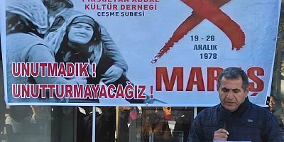 PSAKD Çeşme Şubesi, Maraş Katliamı’nı Unutturmadı 