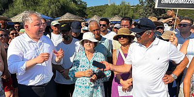 Urla’da Altınköy Plajı’nda  Yurttaşlar Özelleştirmeye Karşı Durdu