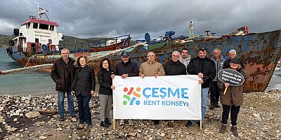 Urla'daki kaçak gemi sökümüne çevrecilerden ortak tepki